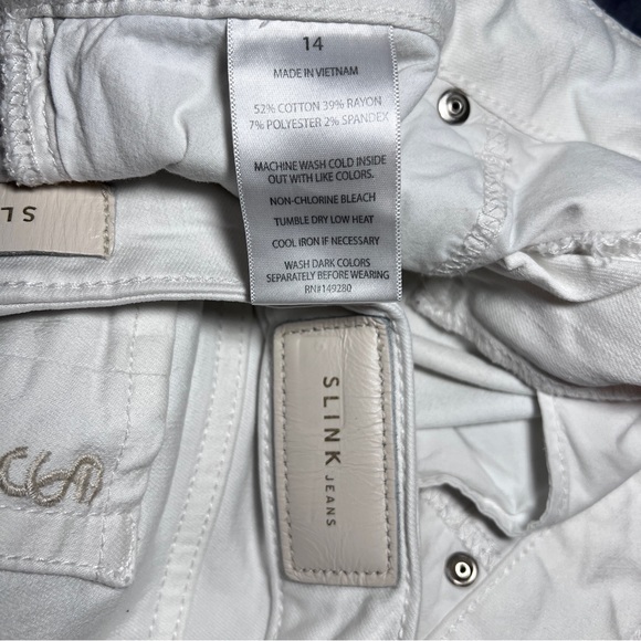 Slink Jeans Plus “Curvy” Mid-Rise Ankle Skinny Jeans Size 14 <white> - Picture 8 of 10